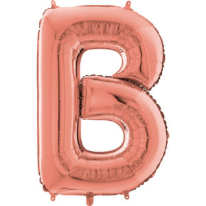 Ballons et hélium, ballons aluminium, ballons lettres, 66 cm, rose gold, B