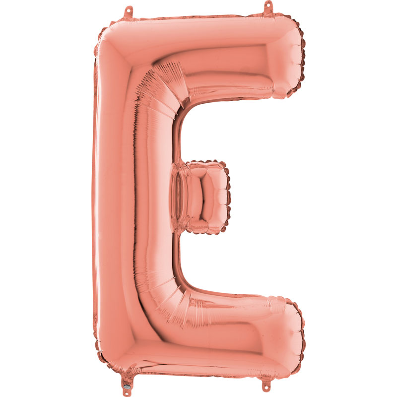 Ballons et hélium, ballons aluminium, ballons lettres, 66 cm, rose gold, E