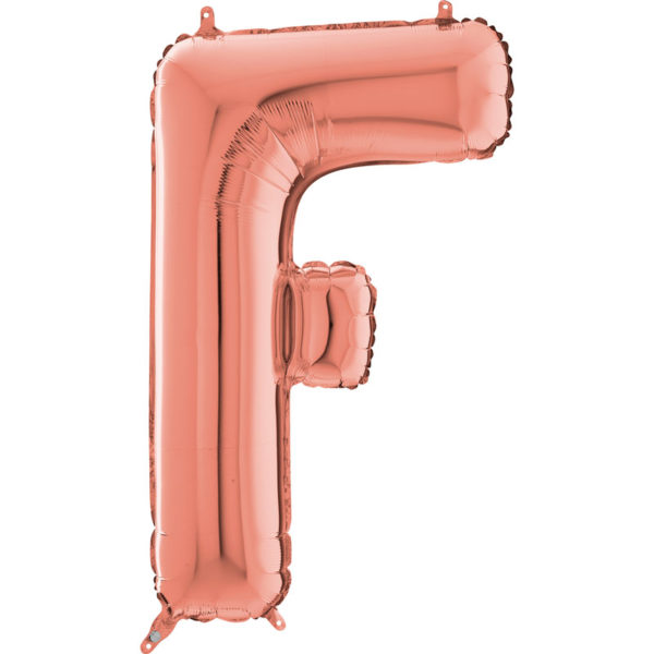 Ballons et hélium, ballons aluminium, ballons lettres, 66 cm, rose gold, F