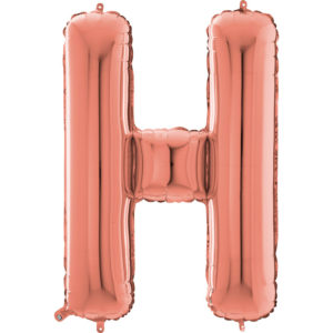 Ballons et hélium, ballons aluminium, ballons lettres, 66 cm, rose gold, H