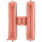 Ballons et hélium, ballons aluminium, ballons lettres, 66 cm, rose gold, H