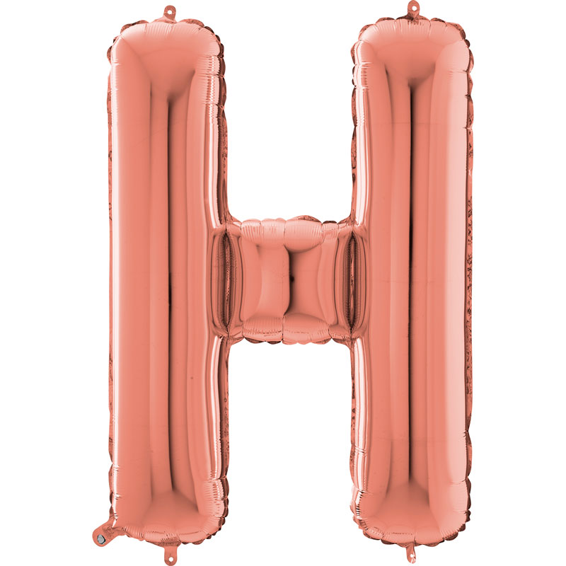 Ballons et hélium, ballons aluminium, ballons lettres, 66 cm, rose gold, H