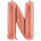 Ballons et hélium, ballons aluminium, ballons lettres, 66 cm, rose gold, N