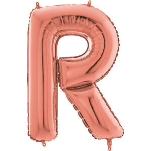 Ballons et hélium, ballons aluminium, ballons lettres, 66 cm, rose gold, R