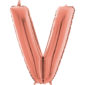 Ballons et hélium, ballons aluminium, ballons lettres, 66 cm, rose gold, V