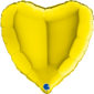Ballons et hélium, Ballons aluminium, Ballons mariage, Coeur, 46 cm, jaune