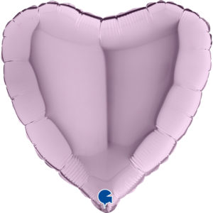 Ballons et hélium, Ballons aluminium, Ballons mariage, Coeur, 46 cm, lilas