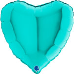 Ballons et hélium, Ballons aluminium, Ballons mariage, Coeur, 46 cm, menthe