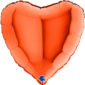 Ballons et hélium, ballons aluminium, ballons mariage, coeur, 46 cm, orange