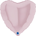 Ballons et hélium, ballons aluminium, ballons mariage, coeur, 46 cm, rose pastel