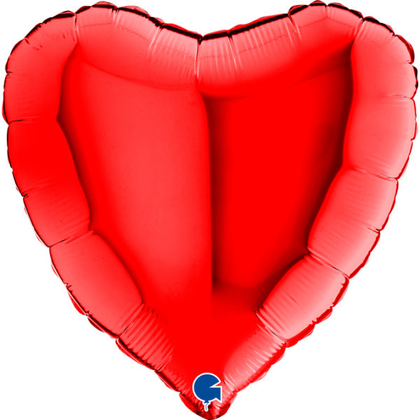 Ballons et hélium, ballons aluminium, ballons mariage, coeur, 46 cm, rouge