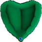 Ballons et hélium, ballons aluminium, ballons mariage, coeur, 46 cm, vert foncé