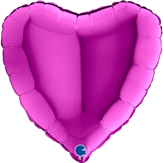 Ballons et hélium, ballons aluminium, ballons mariage, coeur, 46 cm, violet