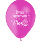 Ballons et hélium, ballons latex, ballons fuchsia, joyeux anniversaire