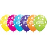 Ballons et hélium, ballons latex, ballons multicouleurs, a pois