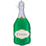 Humoristique, evjf, ballons alu, bouteille, cheers