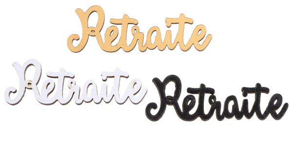 Humoristique, retraite, confettis