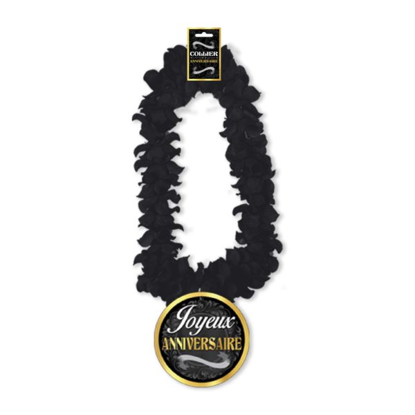 HUMORISTIQUE-TEXTILE-COLLIERDEFLEUR-NOIR-ANNIVERSAIRE