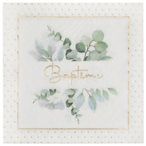 Occasions spéciales, baptême, serviettes, végétal