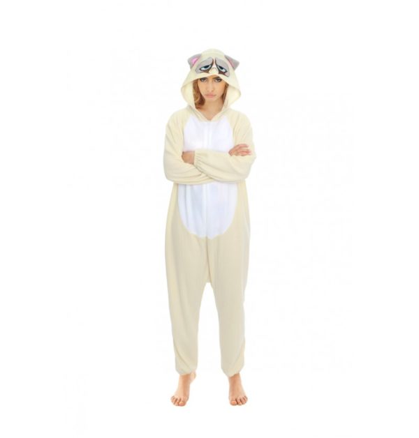 ACCESSOIRES DE FETE-DEGUISEMENT-DEGUISEMENT ADULTE-DEGUISEMENT GRUMPY CAT-COMBINAISON CAT-DEGUISEMENT GRUMPY CAT ADULTE-KIGURUMI GRUMPY CAT