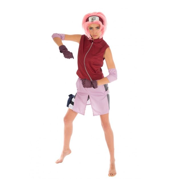 ACCESSOIRES DE FETE-DEGUISEMENT-DEGUISEMENT ADULTE-DEGUISEMENT NARUTO-DEGUISEMENT NARUTO ADULTE-DéGUISEMENT SAKURA HARUNO-DEGUISEMENT SAKURA-DEGUISEMENT SAKURA ADULTE