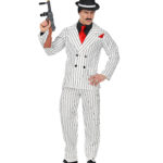 ACCESSOIRES DE FETE-DEGUISEMENT-DEGUISEMENT HUMORISTIQUE-DEGUISEMENT ADULTE-DEGUISEMENT ANNEES 20-DEGUISEMENT GANGSTER-DEGUISEMENT GANGSTER BLANC