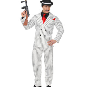ACCESSOIRES DE FETE-DEGUISEMENT-DEGUISEMENT HUMORISTIQUE-DEGUISEMENT ADULTE-DEGUISEMENT ANNEES 20-DEGUISEMENT GANGSTER-DEGUISEMENT GANGSTER BLANC