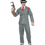 ACCESSOIRES DE FETE-DEGUISEMENT-DEGUISEMENT HUMORISTIQUE-DEGUISEMENT ADULTE-DEGUISEMENT ANNEES 20-DEGUISEMENT GANGSTER-DEGUISEMENT GANGSTER LIGNE GRIS