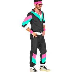 Déguisement Jogging années 80 noir – Image 3
