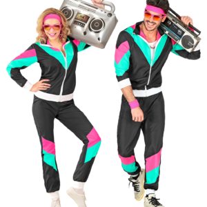 ACCESSOIRES DE FETE-DEGUISEMENT-DEGUISEMENT HUMORISTIQUE-DEGUISEMENT ADULTE-DEGUISEMENT ANNEES 80-DEGUISEMENT-JOGGING ANNEES 80 NOIR