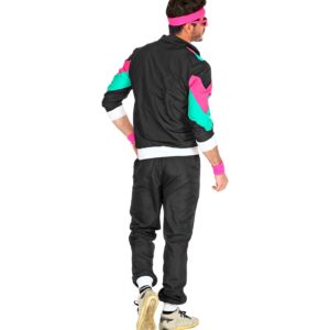 ACCESSOIRES DE FETE-DEGUISEMENT-DEGUISEMENT HUMORISTIQUE-DEGUISEMENT ADULTE-DEGUISEMENT ANNEES 80-DEGUISEMENT-JOGGING ANNEES 80 NOIR