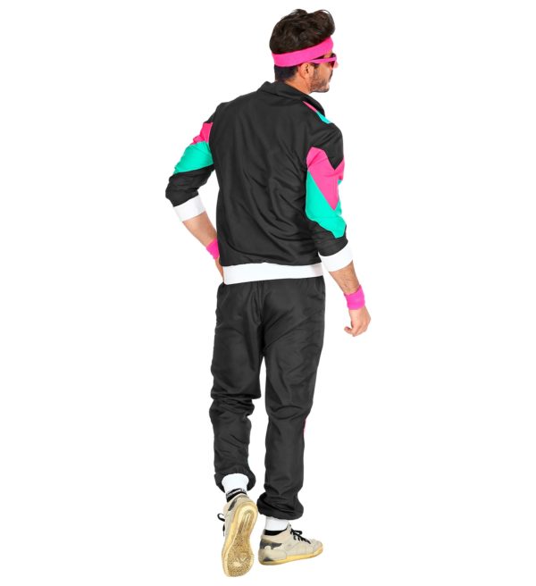 ACCESSOIRES DE FETE-DEGUISEMENT-DEGUISEMENT HUMORISTIQUE-DEGUISEMENT ADULTE-DEGUISEMENT ANNEES 80-DEGUISEMENT-JOGGING ANNEES 80 NOIR