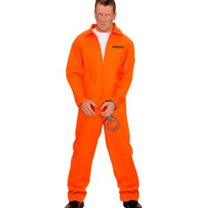 ACCESSOIRES DE FETE-DEGUISEMENT-DEGUISEMENT HUMORISTIQUE-DEGUISEMENT ADULTE-DEGUISEMENT PRISONNIER AMERICAIN-COMBINAISON ORANGE-COMBINAISON DE PRISONNIER ORANGE