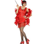 ACCESSOIRES DE FETE-DEGUISEMENT-DEGUISEMENTS-DEGUISEMENT ADULTE-DEGUISEMENT CHARLESTON-DEGUISEMENT ANNEES 20-ROBE CHARLESTON ROUGE