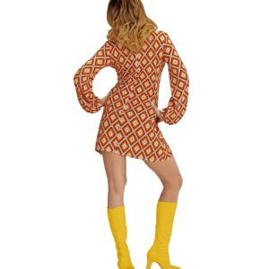 ACCESSOIRES DE FETE-DEGUISEMENT-DEGUISEMENTS-DEGUISEMENT ADULTE-DEGUISEMENT DISCO-DEGUISEMENT ANNEES 70-ROBE GROOVY