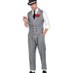 ACCESSOIRES DE FETE-DEGUISEMENT-DEGUISEMENTS-DEGUISEMENT ADULTE-DEGUISEMENT GNAGSTER-DEGUISEMENT ANNEES 20-DEGUISEMENT GANGSTER GRIS