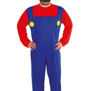 ACCESSOIRES DE FETE-DEGUISEMENTS-DEGUISEMENT MARIO-DEGUISEMENT PLOMBIER ROUGE-DEGUISEMENT PLOMBIER ROUGE ADULTE