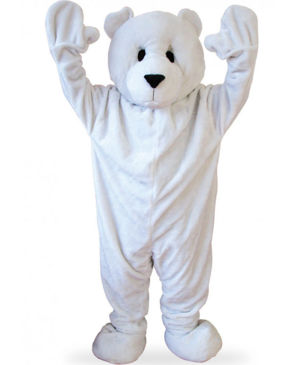 ACCESSOIRES DE FETE-DEGUISEMENTS-DEGUISEMENT-MASCOTTE-MASCOTTE OURS BLANC