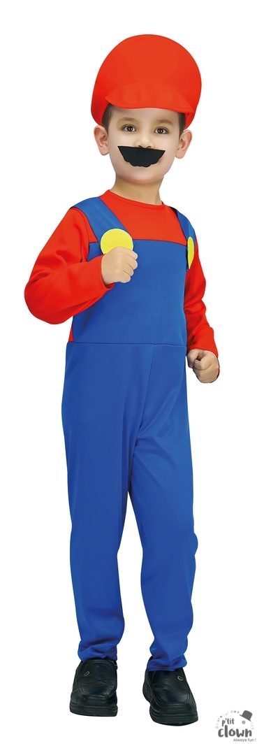 ACCESSOIRES DE FETE-DEGUISEMENTS-DEGUISEMENTS ENFANT-DEGUISEMENTS PLOMBIER ROUGE -DEGUISEMENT PLOMBIER ROUGE -DEGUISEMENT PLOMBIER ROUGE ENFANT