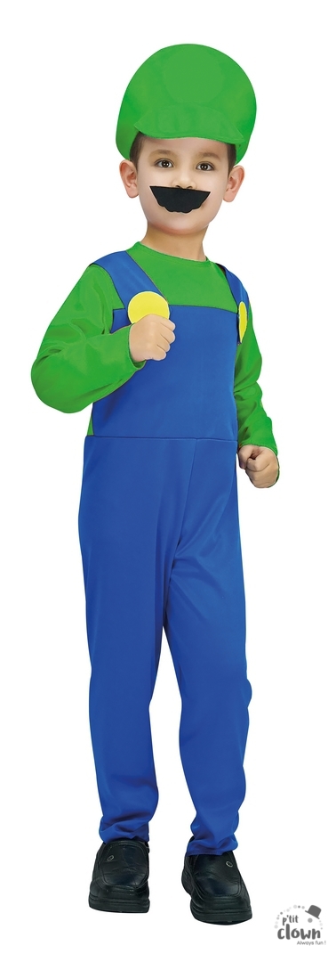 ACCESSOIRES DE FETE-DEGUISEMENTS-DEGUISEMENTS ENFANT-DEGUISEMENTS PLOMBIER VERT-DEGUISEMENT PLOMBIER VERT -DEGUISEMENT PLOMBIER VERT ENFANT