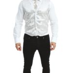 ACCESSOIRES DE FETE-DEGUISEMENTS-GILET A SEQUINS ARGENT-GILET A SEQUINS ARGENT ADULTE