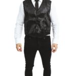 ACCESSOIRES DE FETE-DEGUISEMENTS-GILET A SEQUINS NOIR-GILET A SEQUINS NOIR ADULTE
