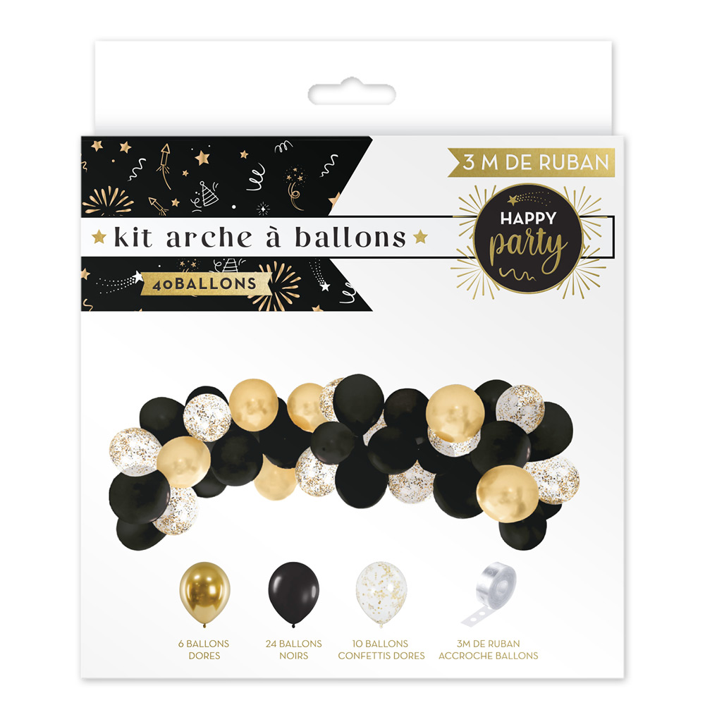 Support Pour Arche De Ballons – Noir Et Blanc, 3,2 M De Haut – Déco Mariage, Anniversaire, Baby Shower