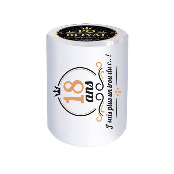HUMORISTIQUE-TEXTILE-PAPIERWC-18ANS-BLANCETNOIR