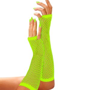 ACCESSOIRES DE FETE-ACCESSOIRES FLUO-GANTS FLUO-MITAINES LONGUES FLUO-GANTS VERT FLUO