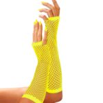 ACCESSOIRES DE FETE-ACCESSOIRES FLUO-GANTS FLUO-MITAINES LONGUES FLUO-GANTSA JAUNE FLUO