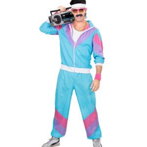 ACCESSOIRES DE FETE-DEGUISEMENT-DEGUISEMENT ADULTE-DEGUISEMENT ANNEES 80-DEGUISEMENT-JOGGING ANNEES 80 BLEU