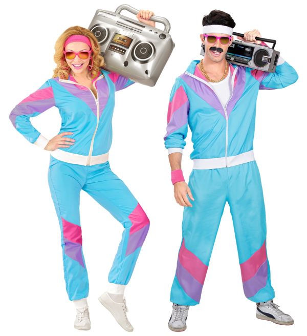 ACCESSOIRES DE FETE-DEGUISEMENT-DEGUISEMENT ADULTE-DEGUISEMENT ANNEES 80-DEGUISEMENT-JOGGING ANNEES 80 BLEU