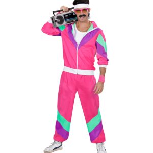 ACCESSOIRES DE FETE-DEGUISEMENT-DEGUISEMENT ADULTE-DEGUISEMENT ANNEES 80-DEGUISEMENT-JOGGING ANNEES 80 ROSE