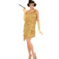 ACCESSOIRES DE FETE-DEGUISEMENT-DEGUISEMENT HUMORISTIQUE-DEGUISEMENT ADULTE-DEGUISEMENT ANNEES 20-DEGUISEMENT CHARLESTON-ROBE CHARLESTION OR